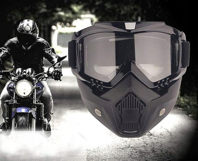 MOTOCROSS PROTECTIVE MASK WITH GLASSES FILTER ADJUSTMENT FOR MOTOR COMFORTABLE