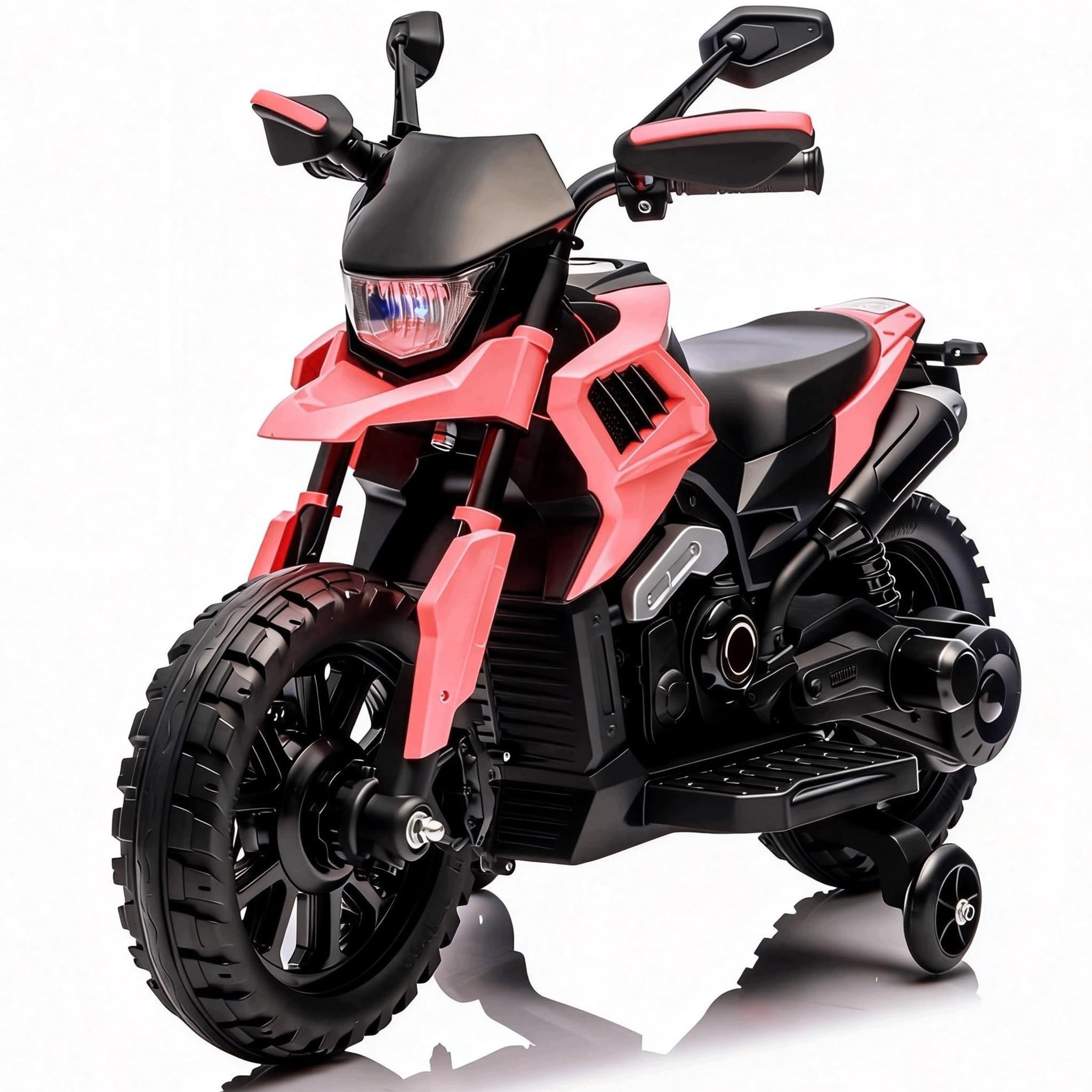 MOTOCYKL ELEKTRYCZNY DLA DZIECI 6V 4AH LED MUZYKA KLAKSON 3 KM/H WIEK 3+