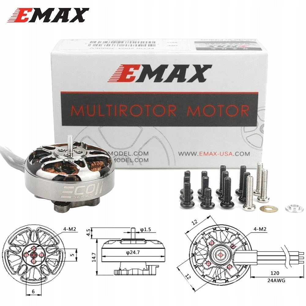 MOTOR FOR DRONE EMAX ECO II BRUSHLESS MOTOR 2000KV DRONE ENGINE +FREEBIE