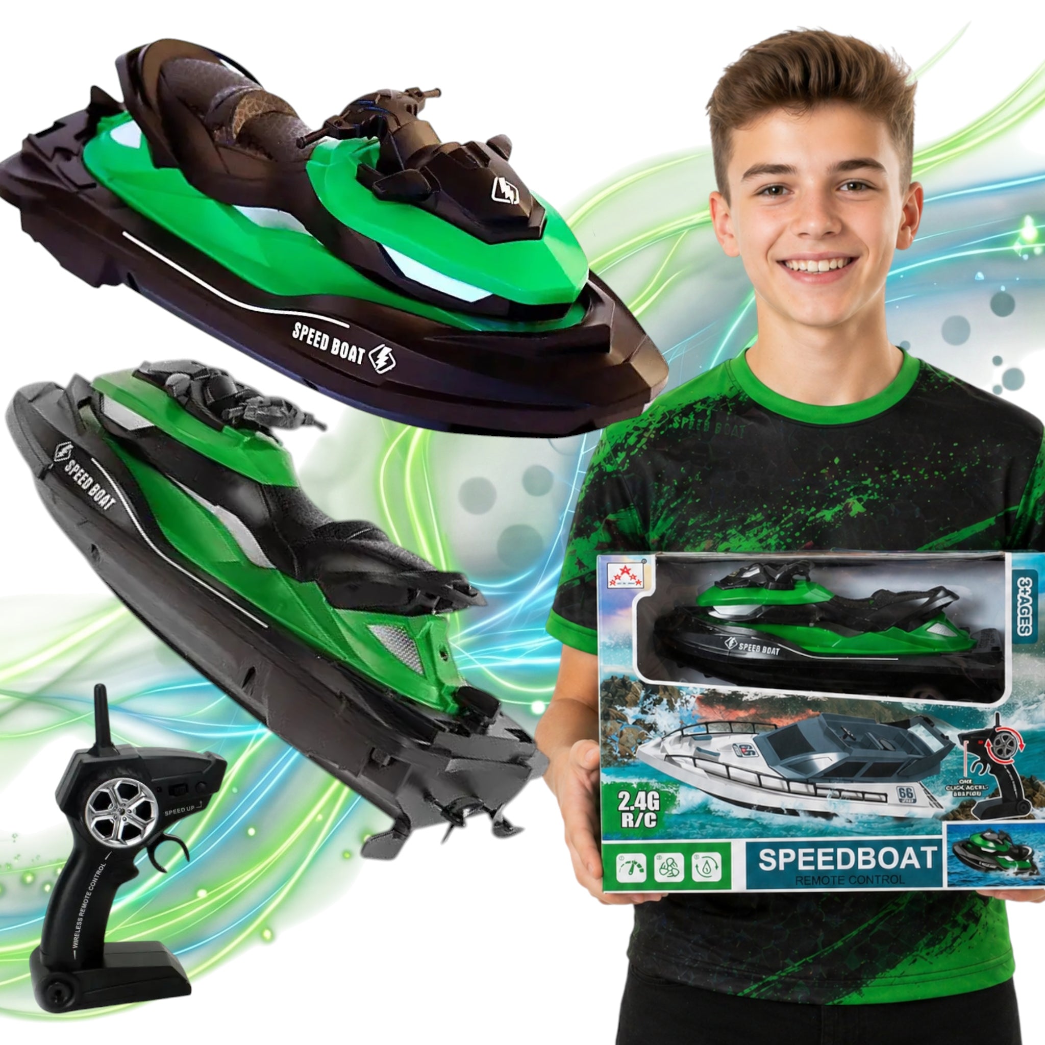MOTORBOAT BOAT REMOTE CONTROLLED REMOTE CONTROL RACING BOAT RC FOR KIDS