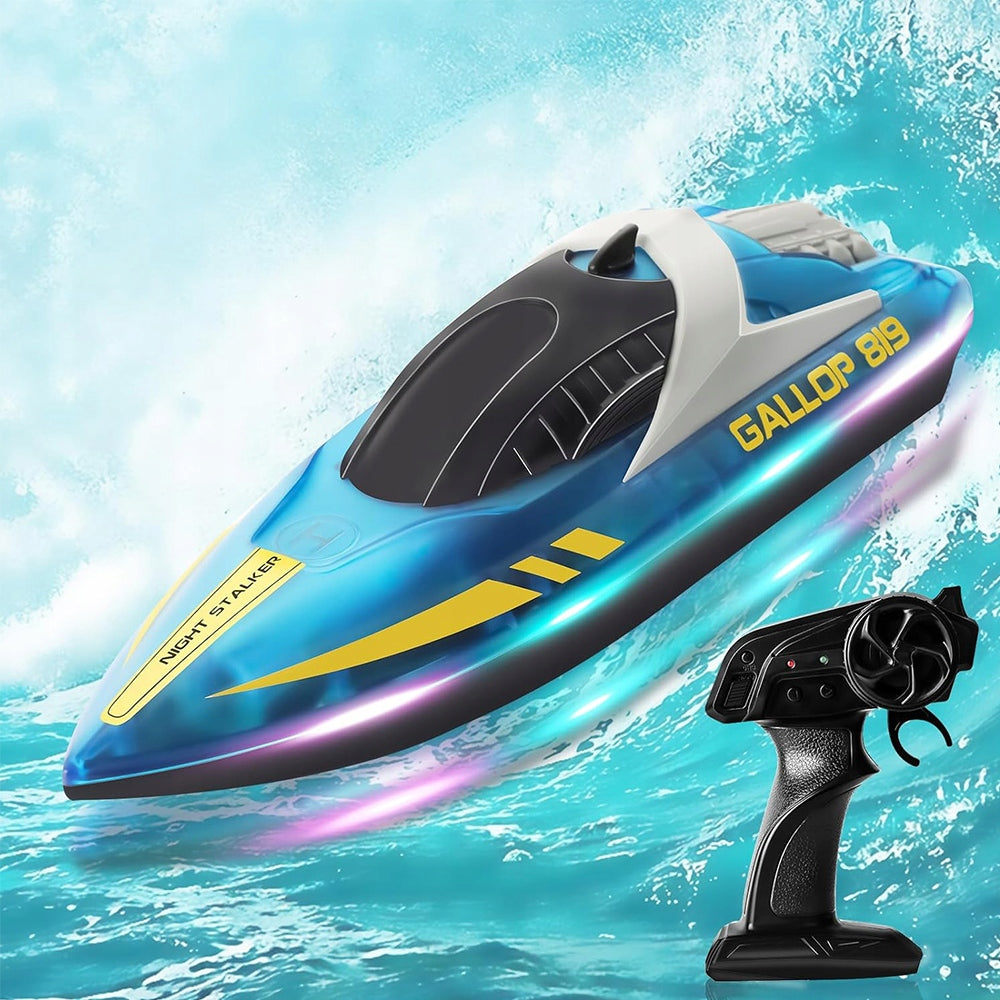 MOTORBOAT REMOTE CONTROLLED SPEED BOAT 15KM/H WITH LED LIGHTS Packaging status original