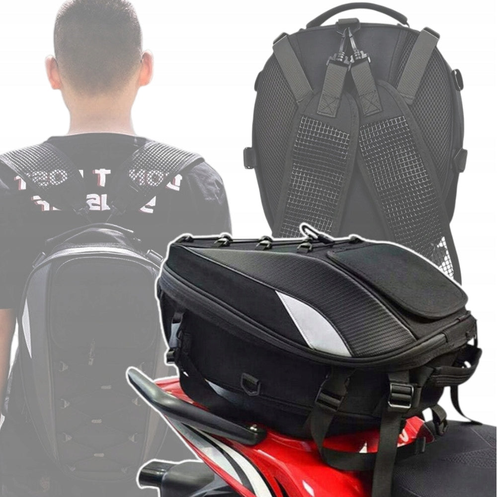 MOTORCYCLE BACKPACK FOR MOTORBIKE 2IN1 HARD WATERPROOF HELMET POUCH BAG Manufacturer's catalog number BNT_TOBRA2W1KASK