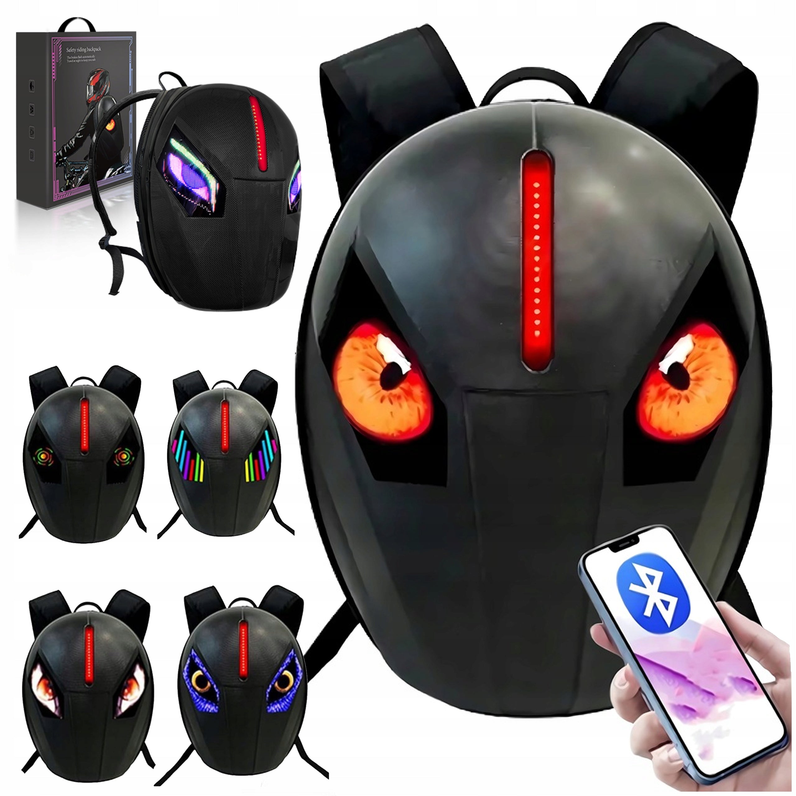MOTORCYCLE BACKPACK WATER RESISTANT MOTORCYCLE EYES LED LED FOR HELMET BLUETOOTH SCREEN