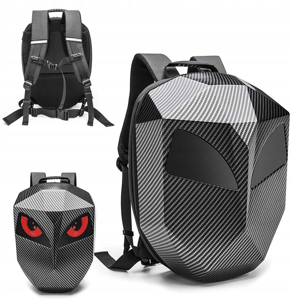 MOTORCYCLE BACKPACK WITH EYES LED WATER RESISTANT MOTORCYCLE FOR BLUETOOTH HELMET