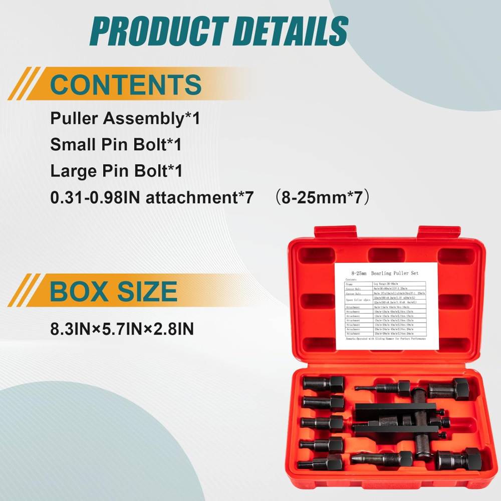 MOTORCYCLE BEARING PULLER INNER BEARING PULLER KIT For for tires