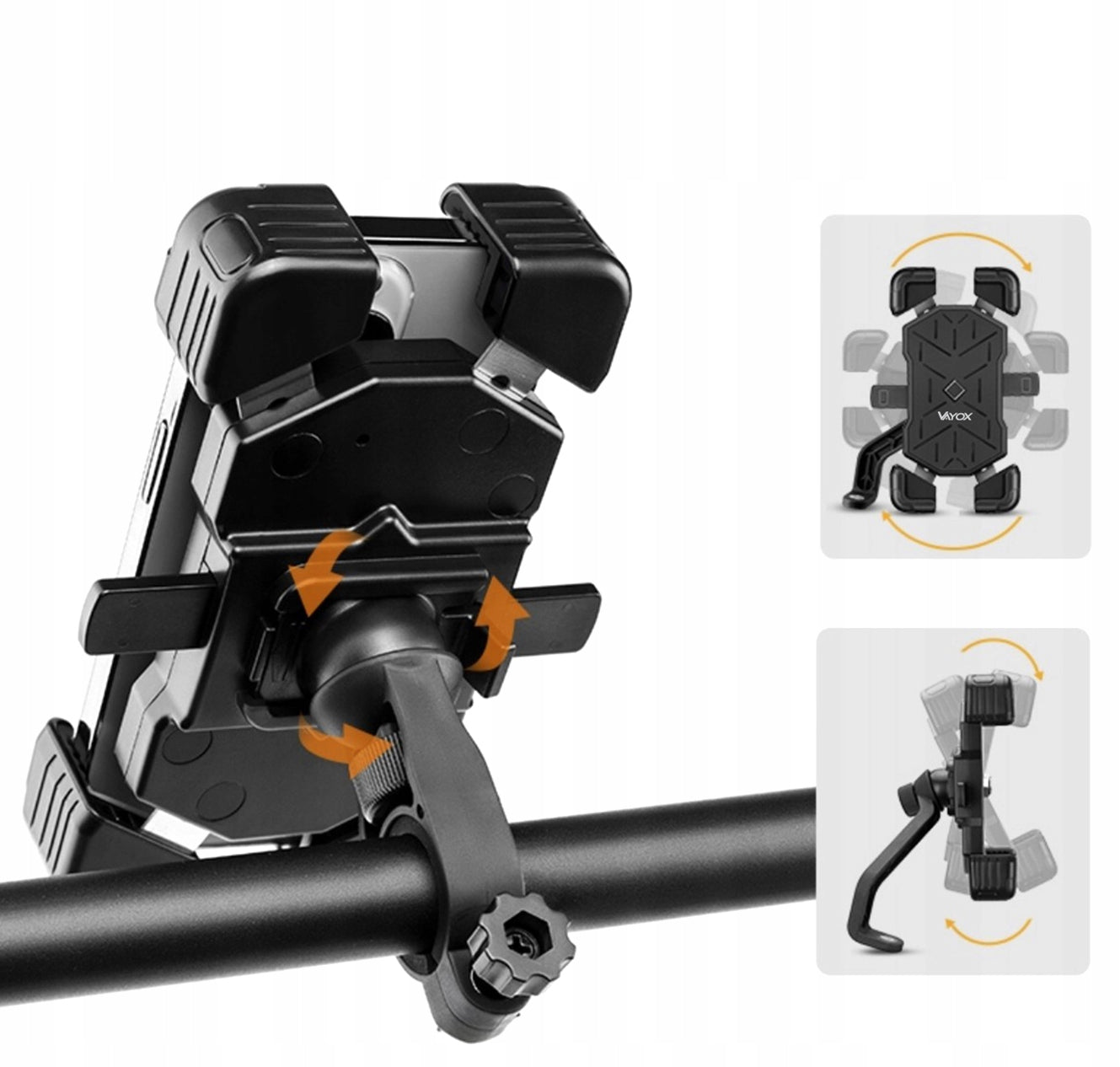 MOTORCYCLE BIKE HOLDER FOR PHONE 7,2 HANDLEBAR BIKE ALUMINUM VAYOX EAN (GTIN) 5905490809360