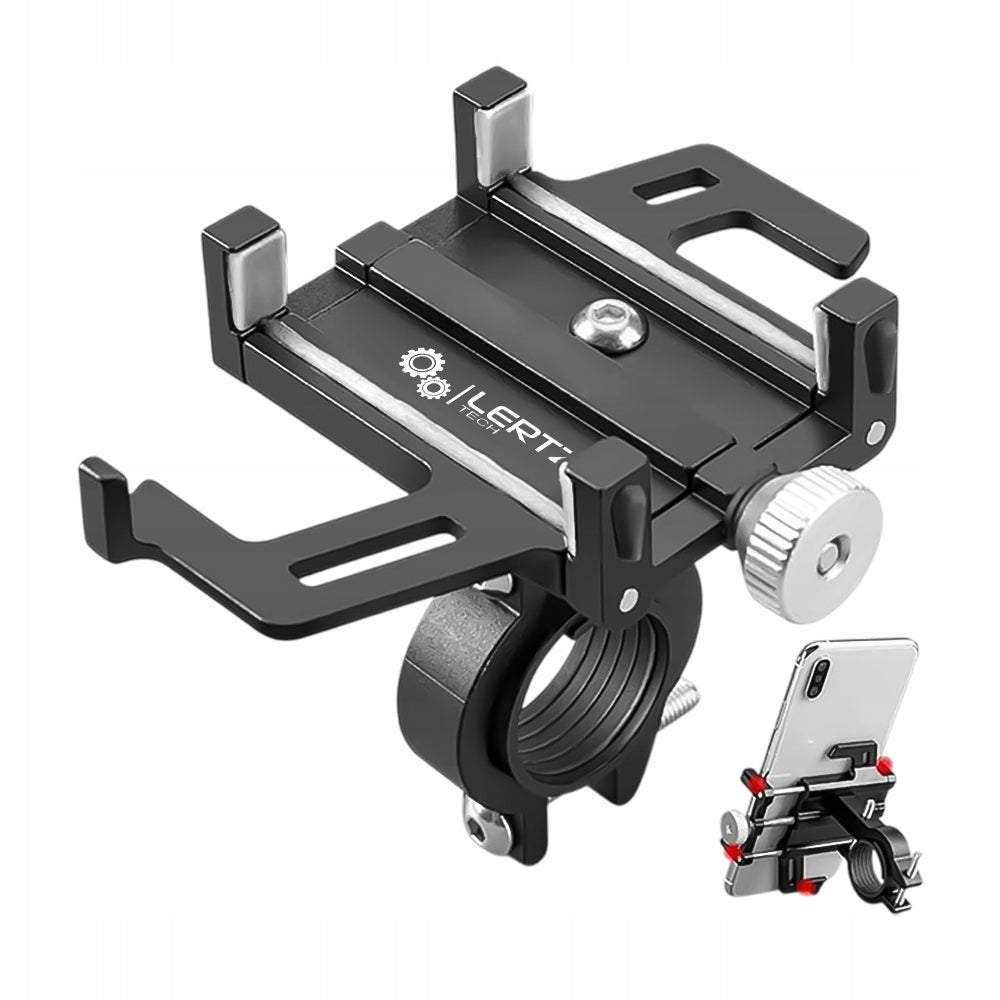MOTORCYCLE BIKE HOLDER FOR PHONE HANDLEBAR ALUMINUM STRONG STABLE Model ALU CARE HOLDER WHITE
