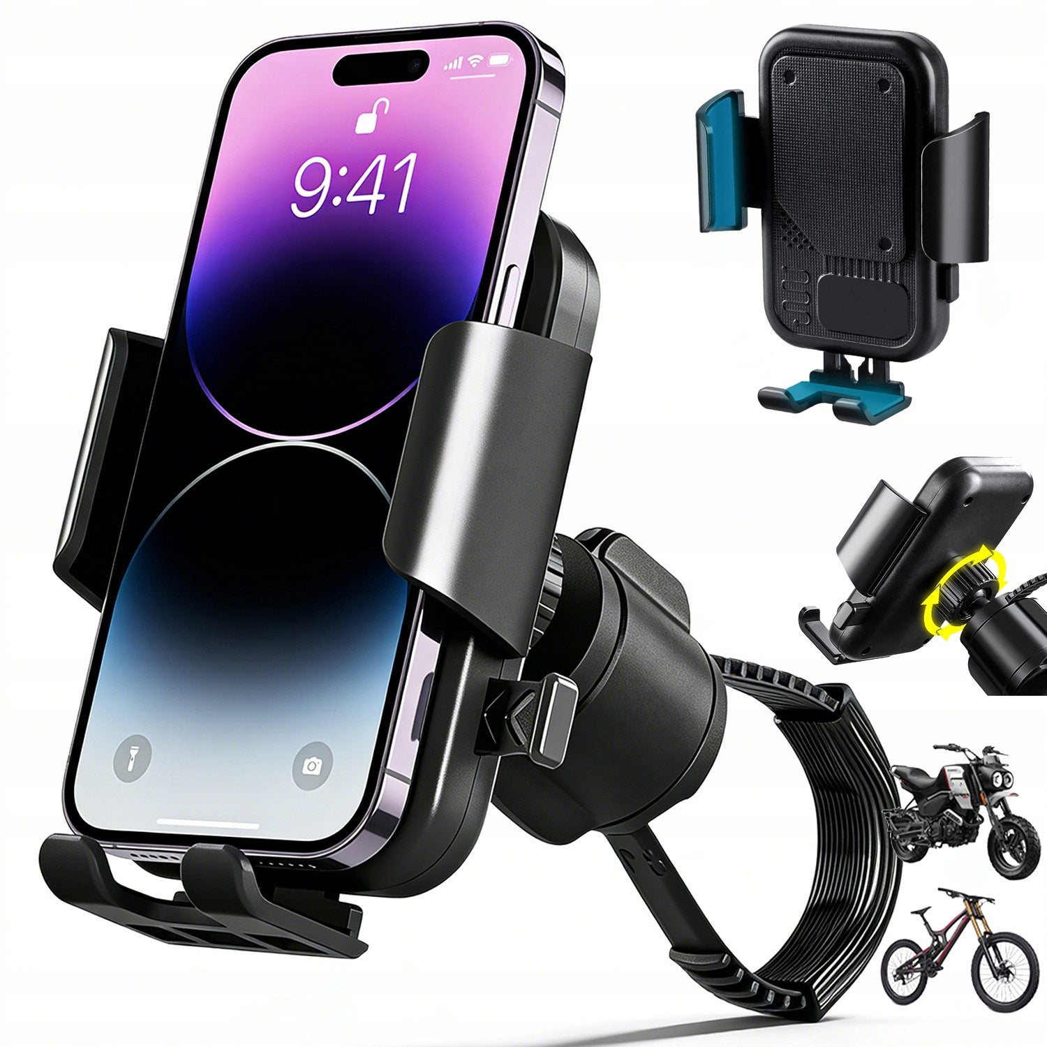 MOTORCYCLE BIKE HOLDER FOR PHONE STABLE MULTIFUNCTION HANDLEBAR