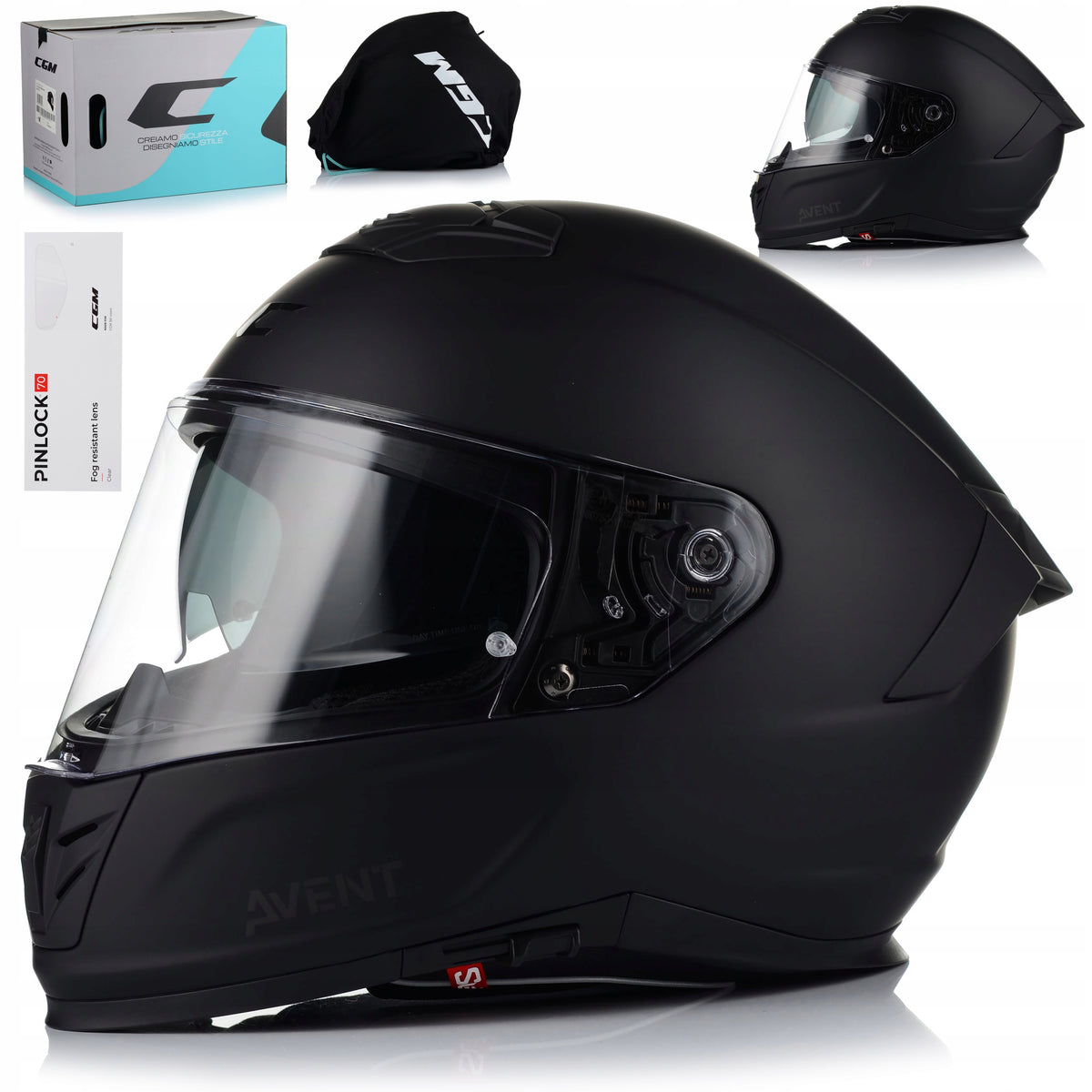 MOTORCYCLE | CGM 361 AVENT | FIBERGLASS 1400g. + PINLOCK 70 + BLENDA