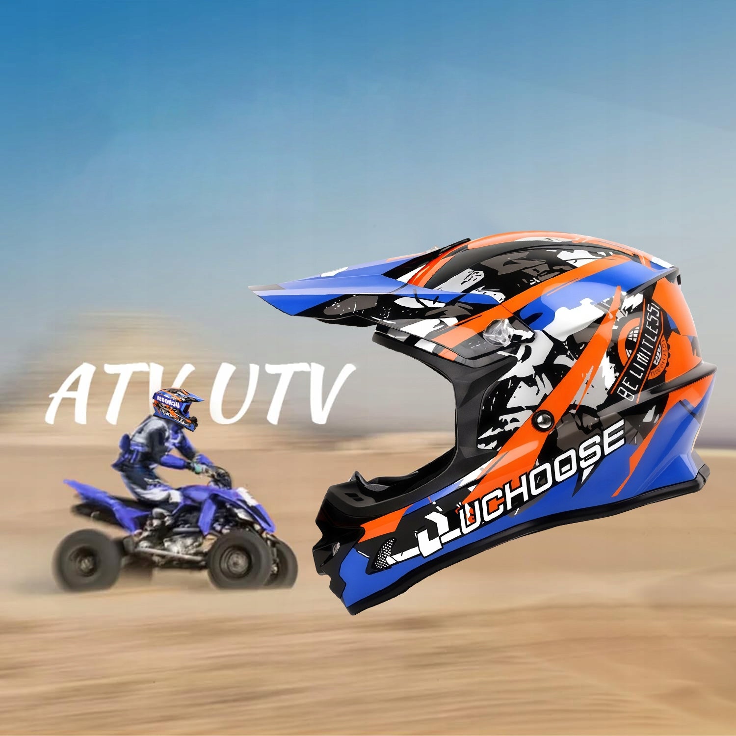 MOTORCYCLE CROSS HELMET ATV Dirt ENDURO QUADA + GOGGLES + GLOVES MASK XL Manufacturer's catalog number A4