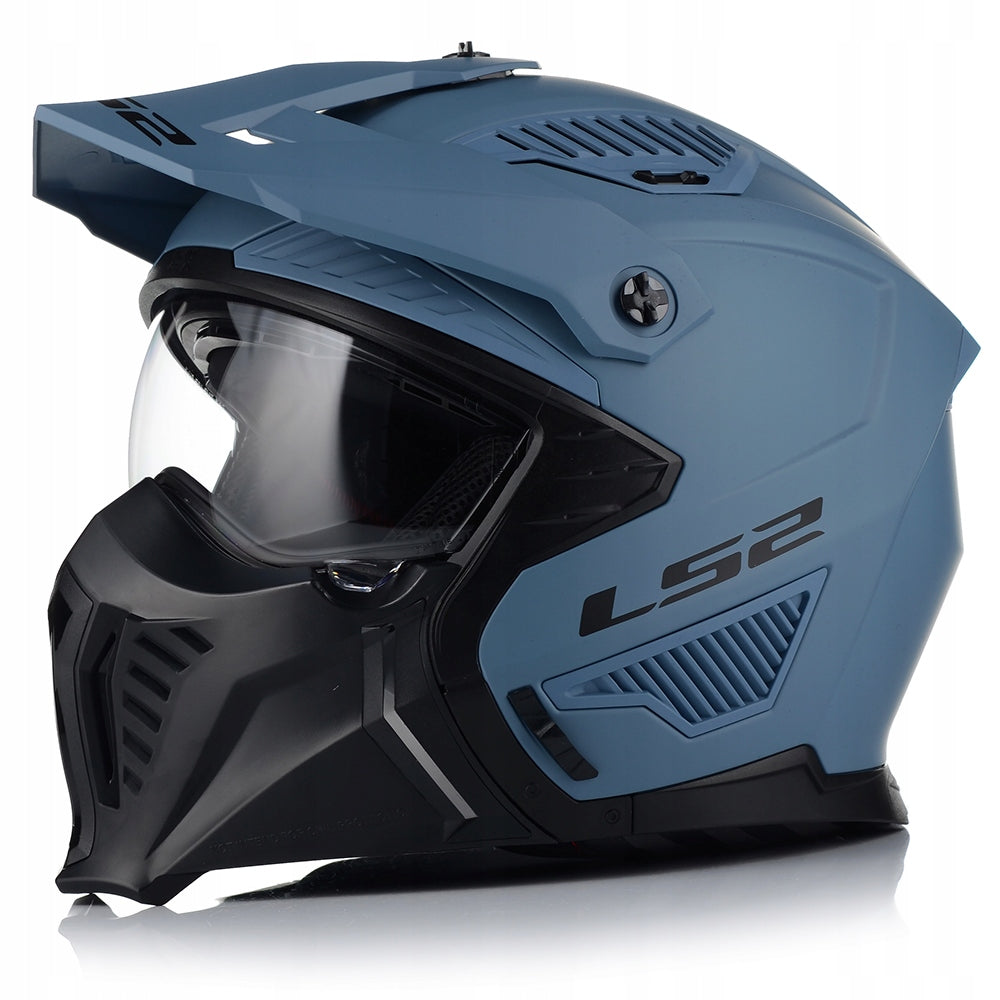 MOTORCYCLE HELMET 4in1 LS2 OF606 MISTY DETACHABLE JAW + VISOR + 2x GLASS Packaging status original