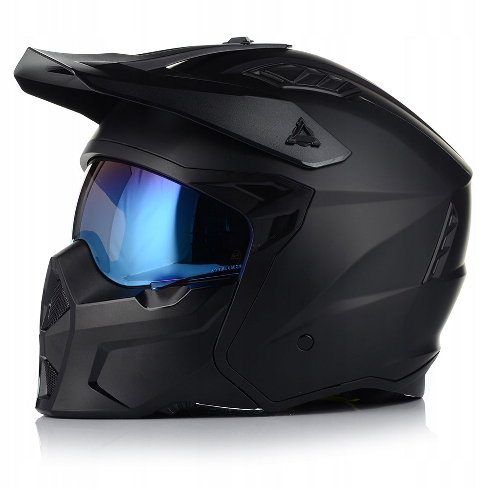 MOTORCYCLE HELMET 4in1 VITO PREDATOR MATT DETACHABLE JAW + VISOR +3x GLASS Manufacturer's catalog number 1323
