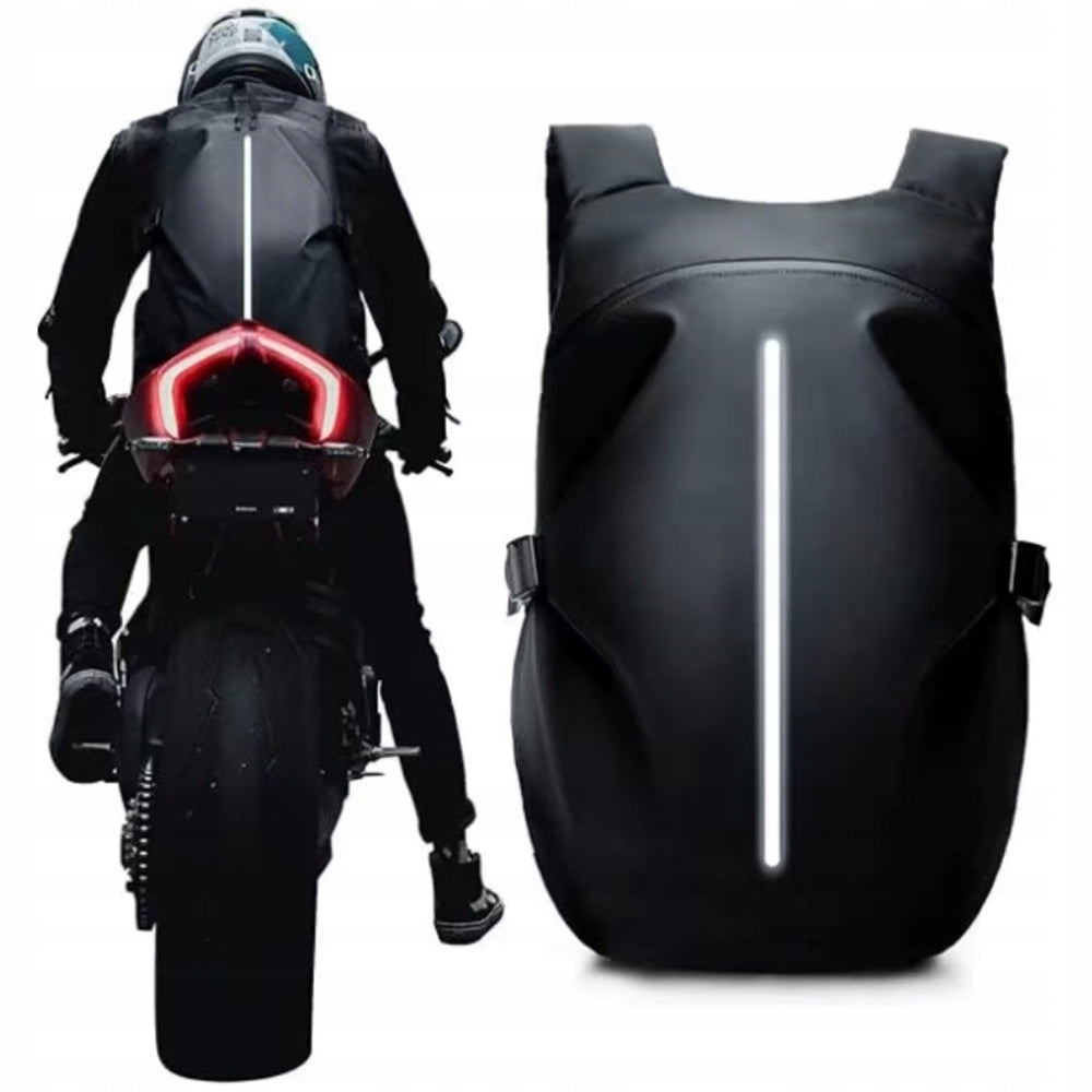 MOTORCYCLE HELMET BACKPACK LARGE 45L BLACK WATERPROOF