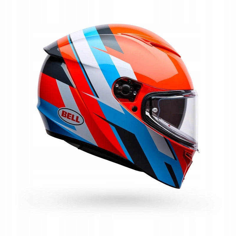 MOTORCYCLE HELMET BELL LITHIUM NOVA ORANGE BLUE (S)