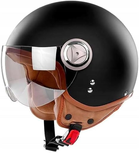 MOTORCYCLE HELMET BOSEMAN SEMI-OPEN JET DURABLE FOR VINTAGE RETRO SCOOTER