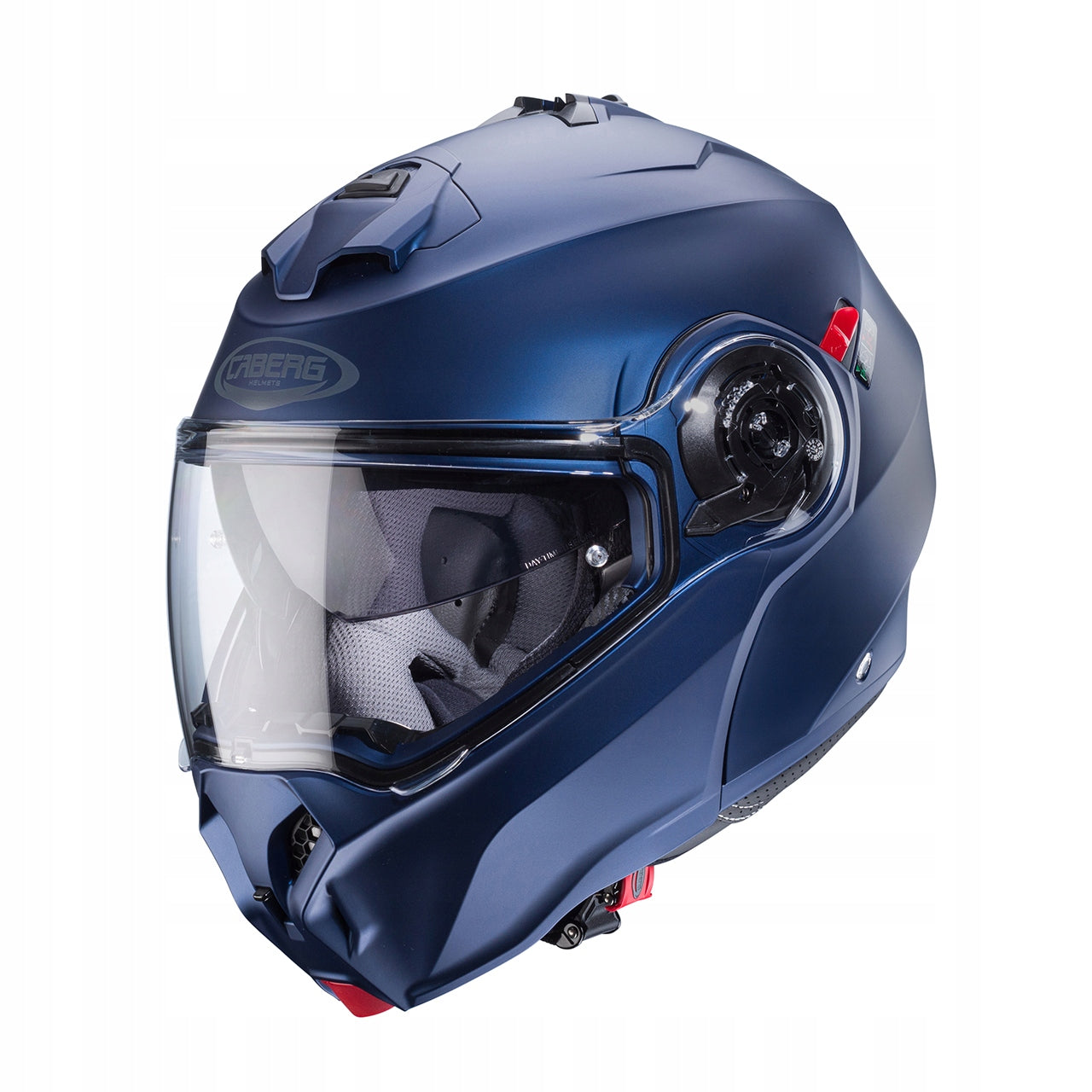 MOTORCYCLE HELMET CABERG DUKE EVO BLUE MAT JAW BLEND PINLOCK L
