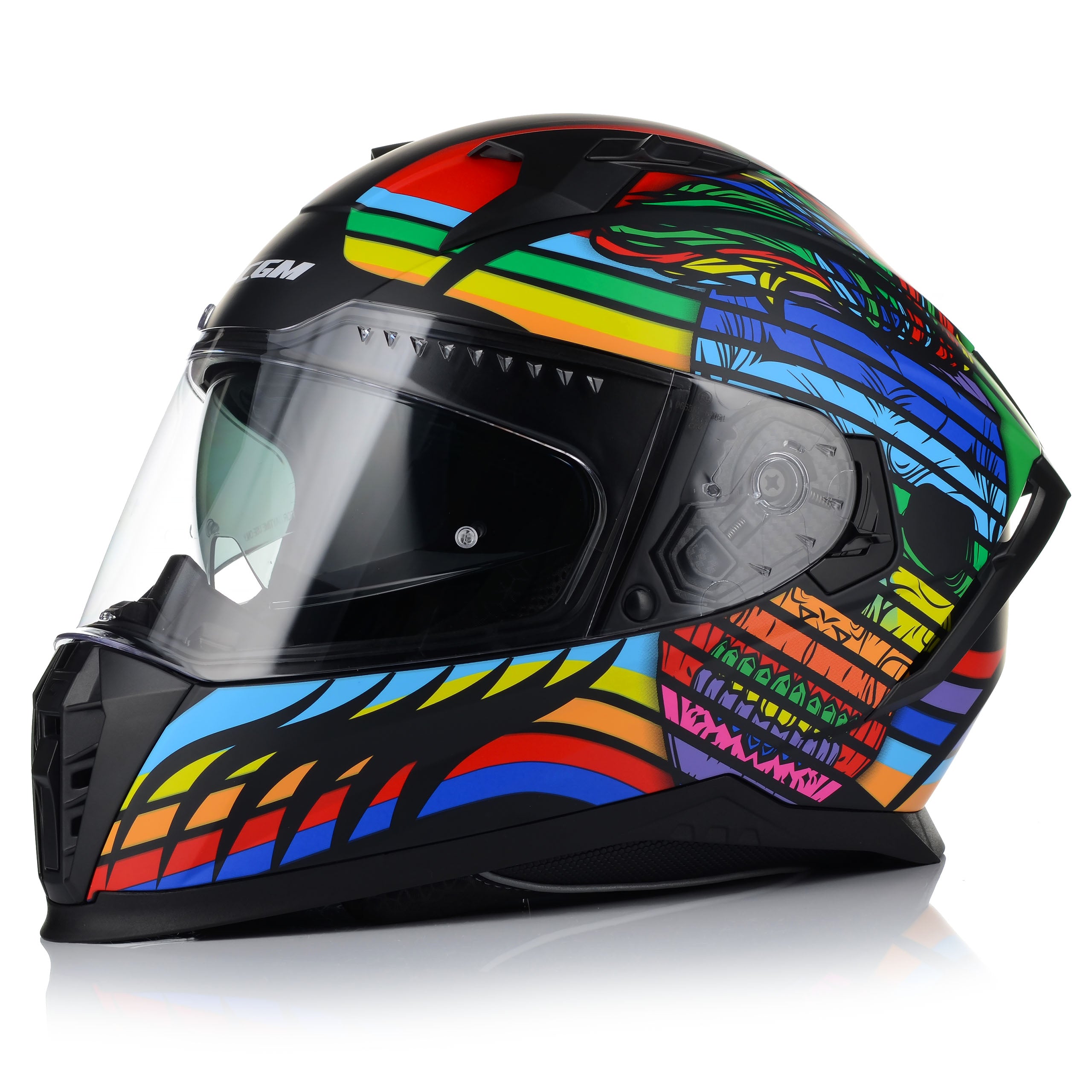 MOTORCYCLE HELMET CGM 311A BLAST SKULL MATT ECER 22.06 + BLEND + ANTIFOG Manufacturer CGM