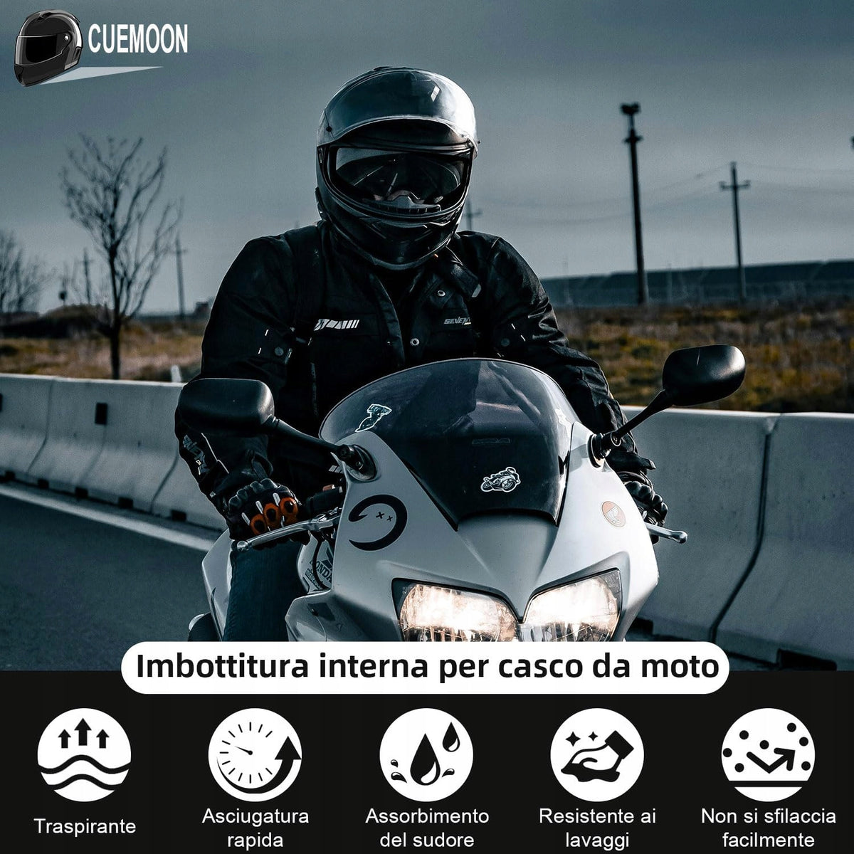 MOTORCYCLE HELMET COVER PREVENTS SWEAT AND HAS A UNIVERSAL SIZE Manufacturer IPONE