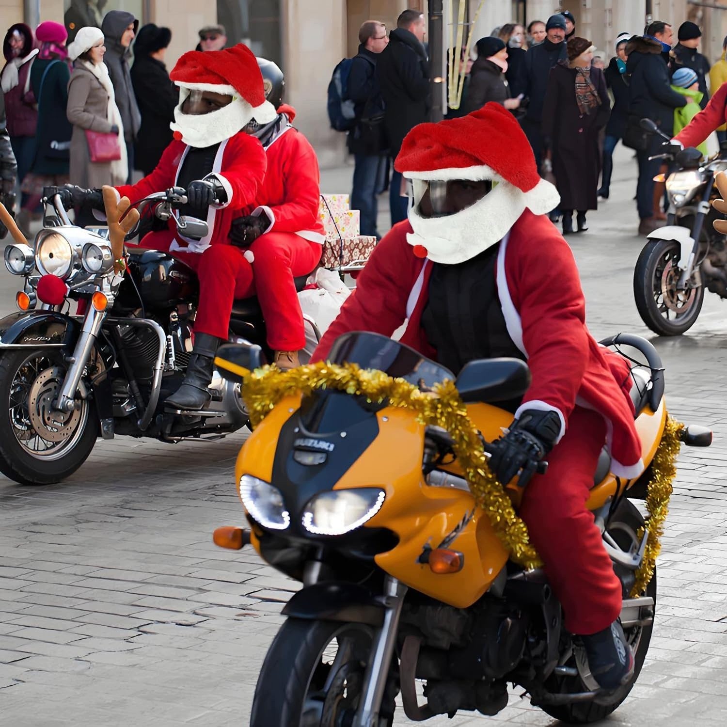 MOTORCYCLE HELMET COVER SANTA CLAUS PLUSH UNIVERSAL EAN (GTIN) 0717817511871