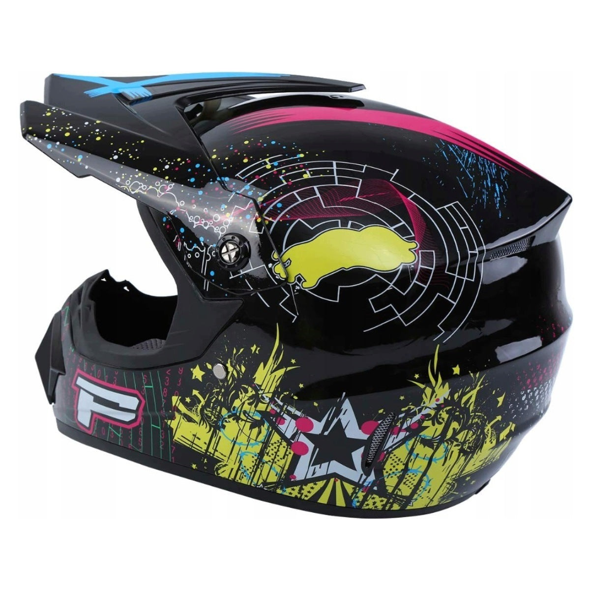 MOTORCYCLE HELMET CROSS LIGHT ENDURO QUAD + GOGGLES + GLOVES + MASK L Size L