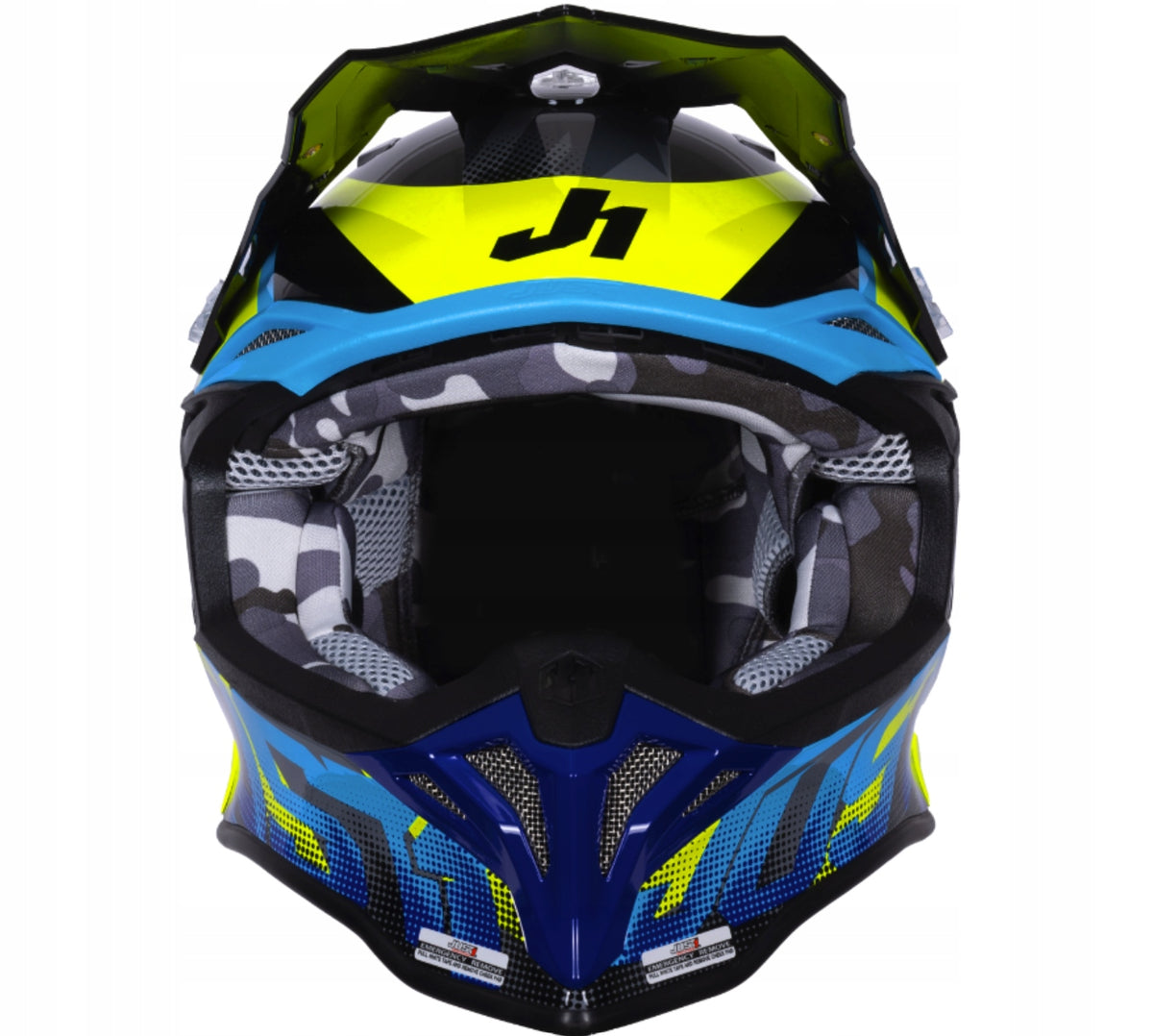 MOTORCYCLE HELMET CROSS QUAD SCOOTER Enduro M JUST J39 Fluo Neon M 57-58CM Packaging status original