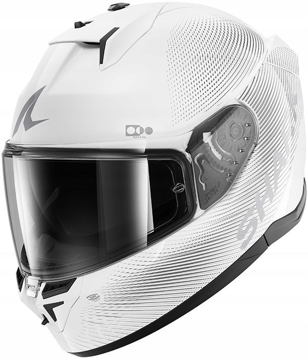 MOTORCYCLE HELMET D-SKWAL 3 SP LYNE WHITE SILVER M