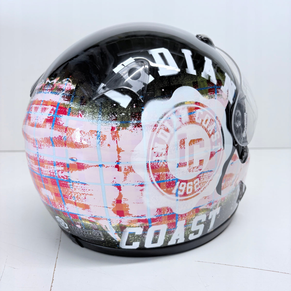 MOTORCYCLE HELMET DESIGNER ros. S INDIAN COAST Size M