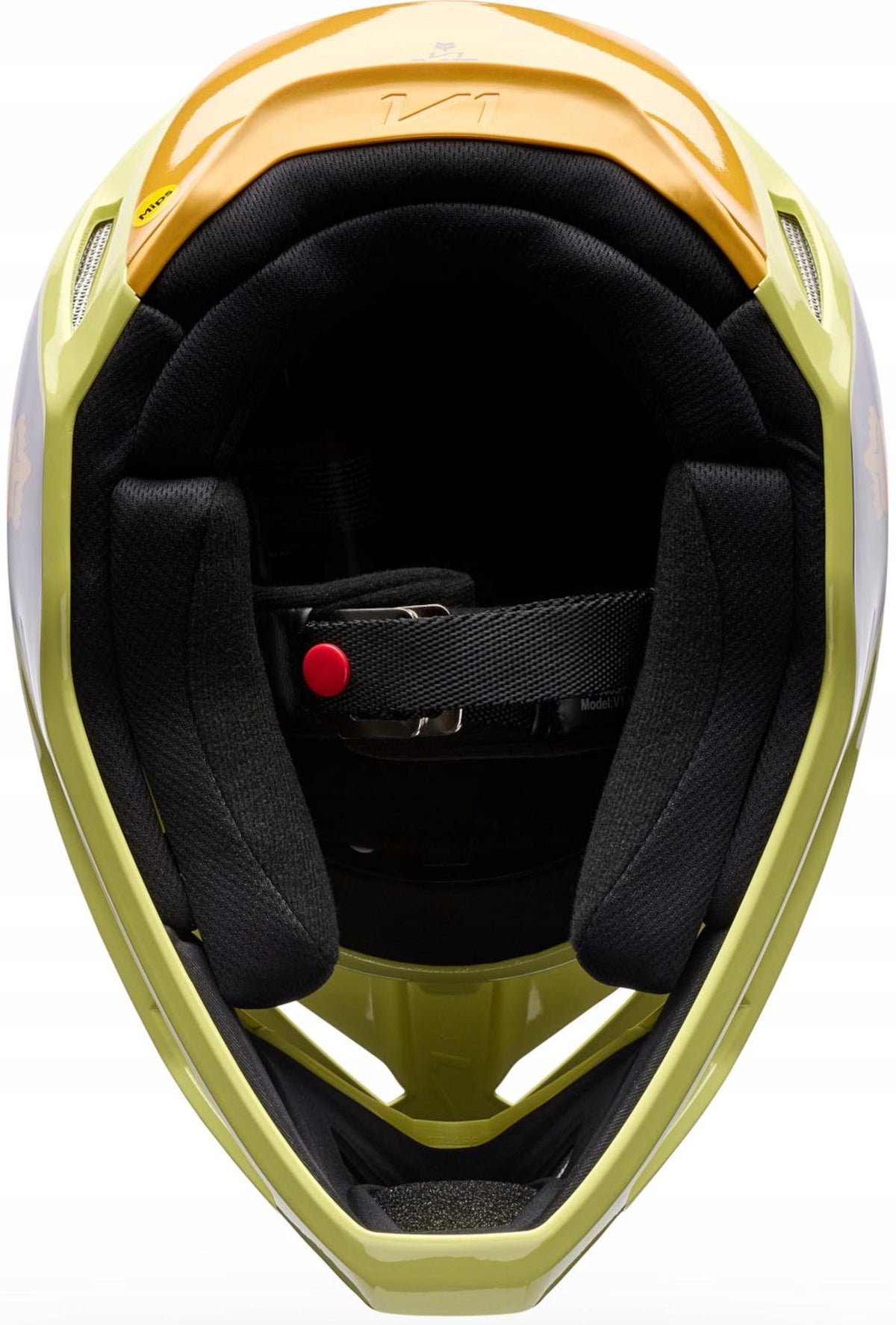 MOTORCYCLE HELMET FOX V1 IMAGE PRINT PURPLE YELLOW M European type approval ECE R22-06