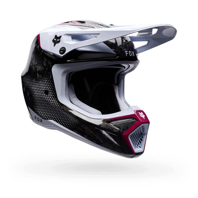 MOTORCYCLE HELMET FOX V3 RS TACTILE WHITE (M) Size M