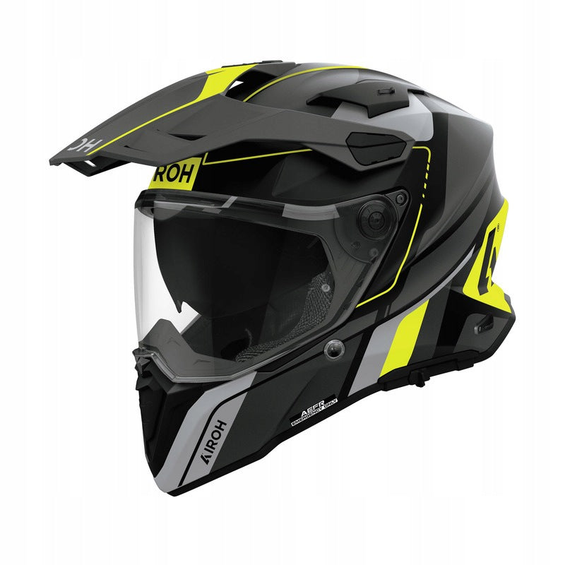 MOTORCYCLE HELMET INTEGRAL AIROH COMMANDER 2 SKIP YELLOW MATT L