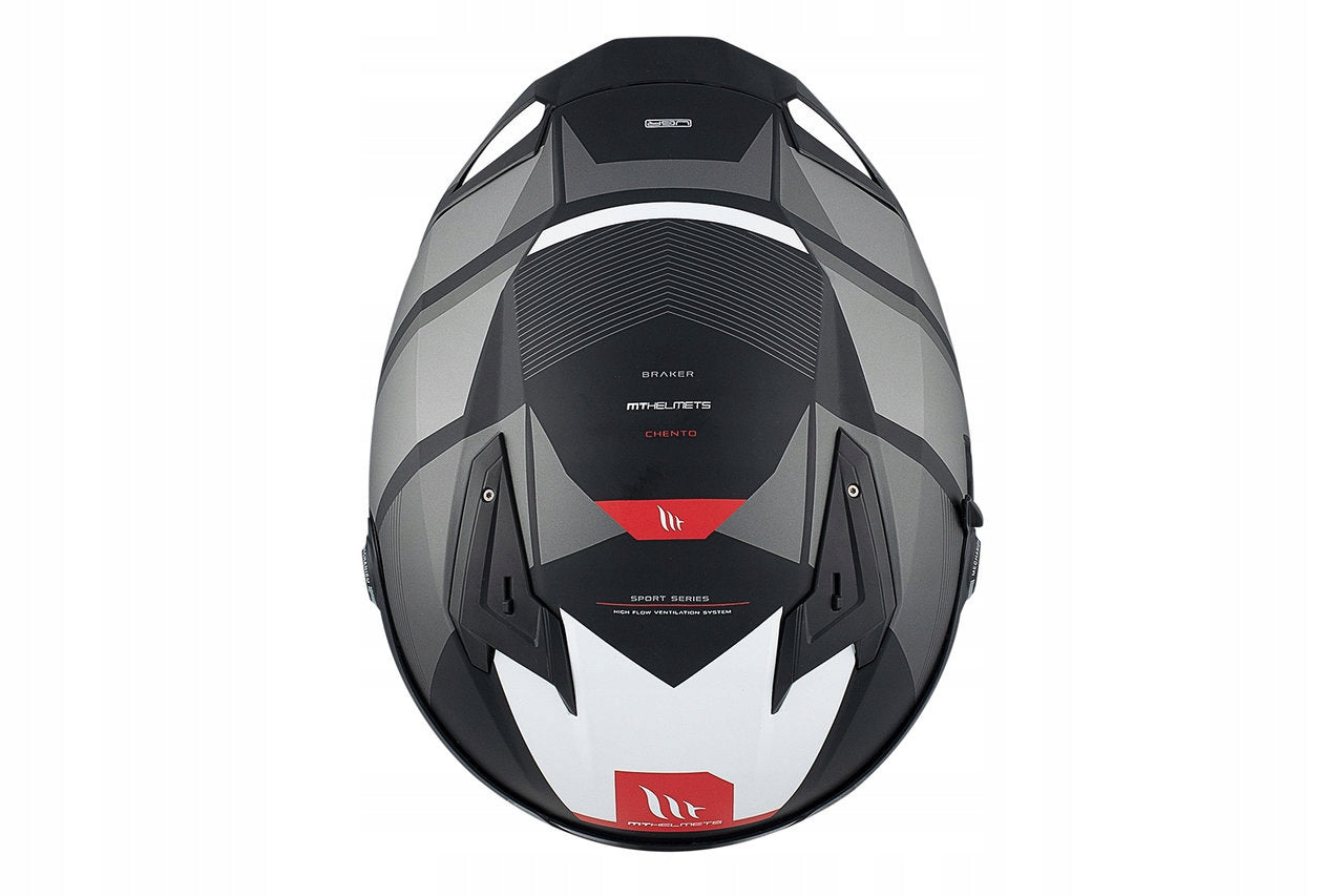 MOTORCYCLE HELMET INTEGRAL MT BRAKER SV CHENTO B0 BLACK GREY MATT Packaging status original
