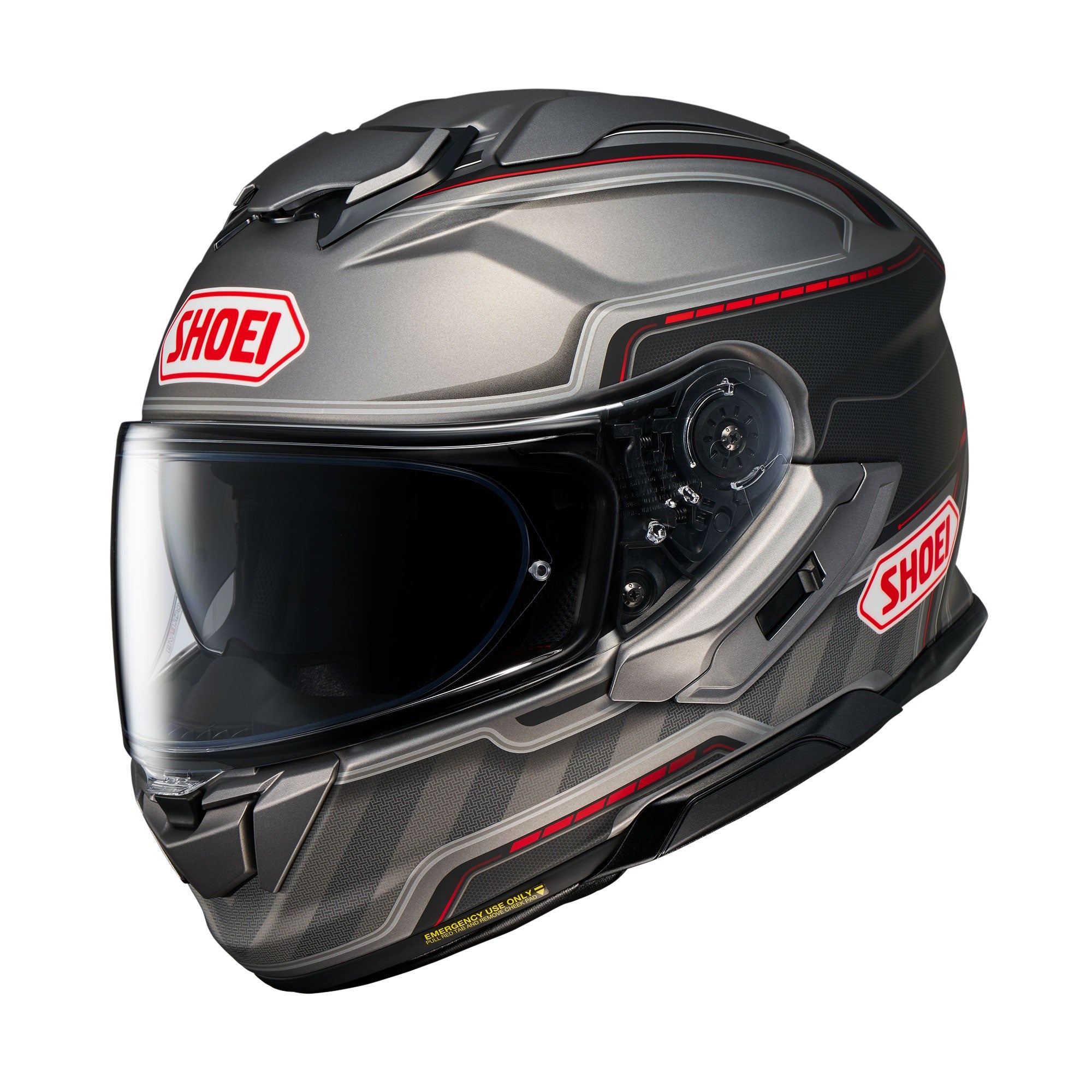 MOTORCYCLE HELMET INTEGRAL SHOEI GT-AIR 3 DISCIPLINE TC-1 GREY RED