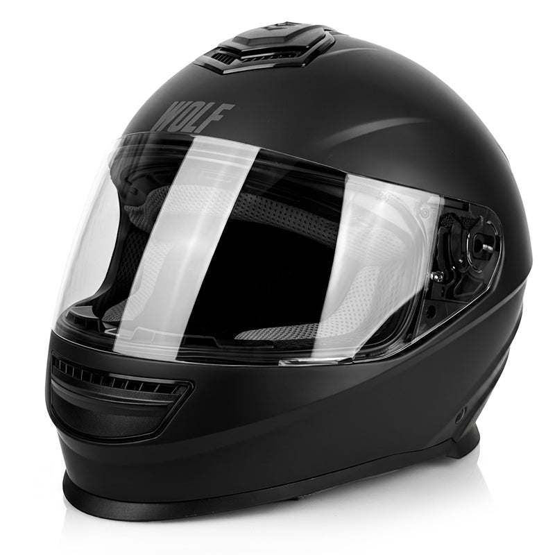 MOTORCYCLE HELMET INTEGRAL WOLF ECLIPSE BLACK MAT M