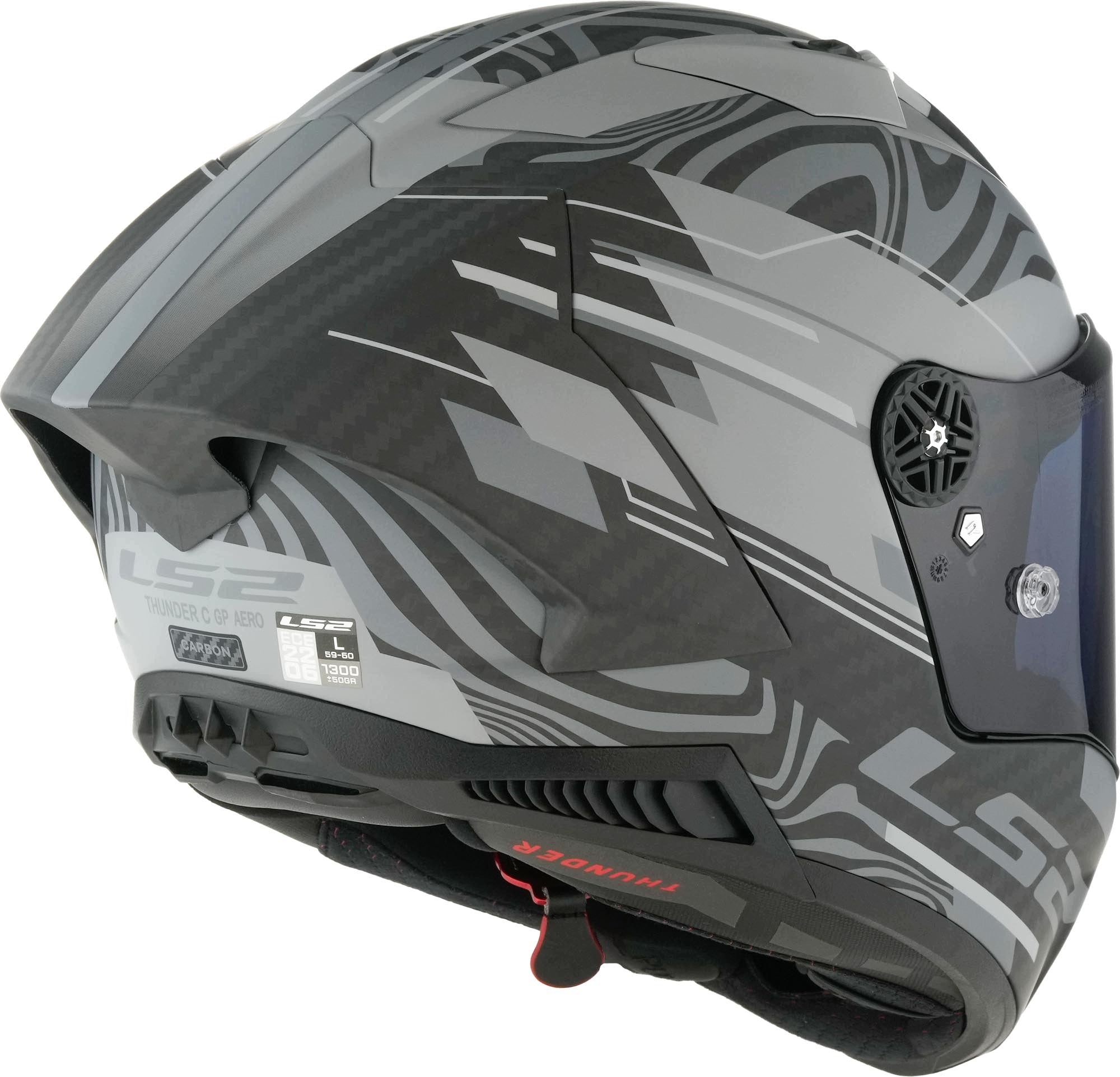 MOTORCYCLE HELMET LS2 FF805 THUNDER C GP AERO POLAR + PINLOCK + RIPPERS