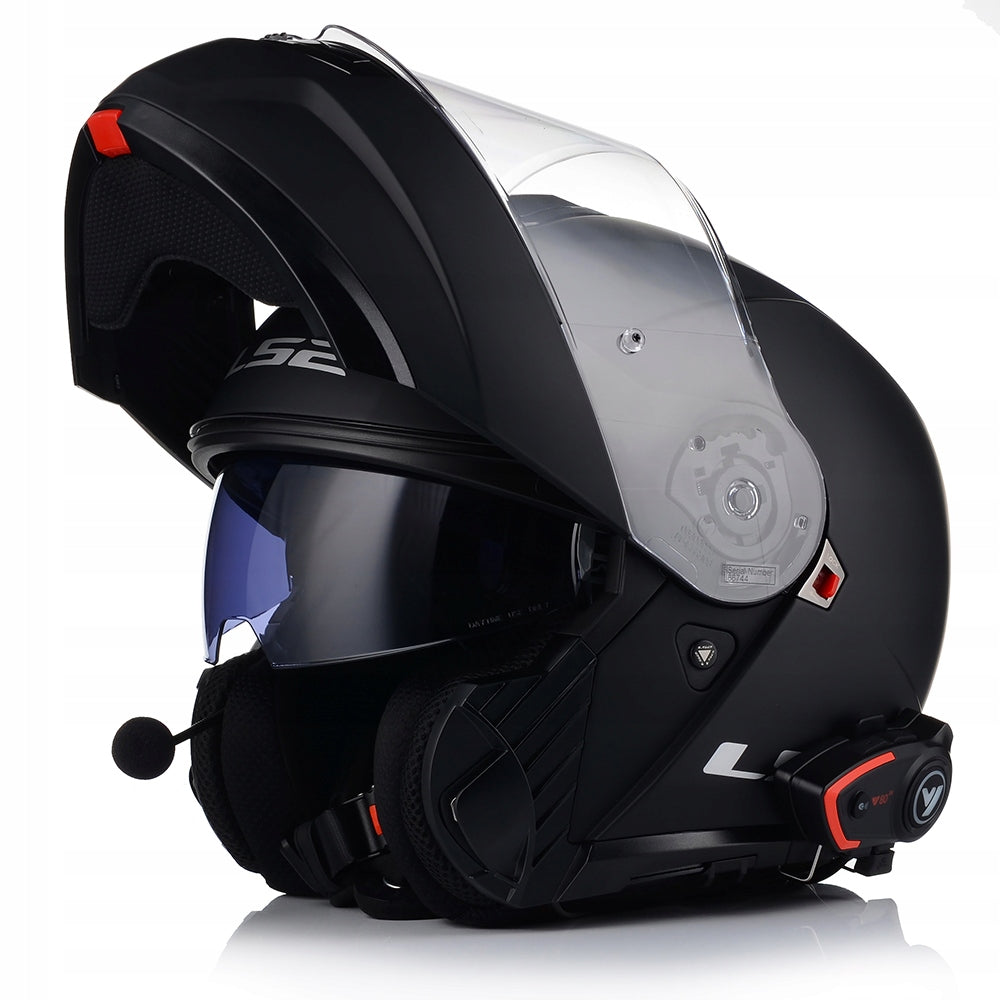 MOTORCYCLE HELMET LS2 FF908 JAW BLACK MATT + INTERCOM VITO BLUETOOTH Manufacturer's catalog number AK5690810114+V80