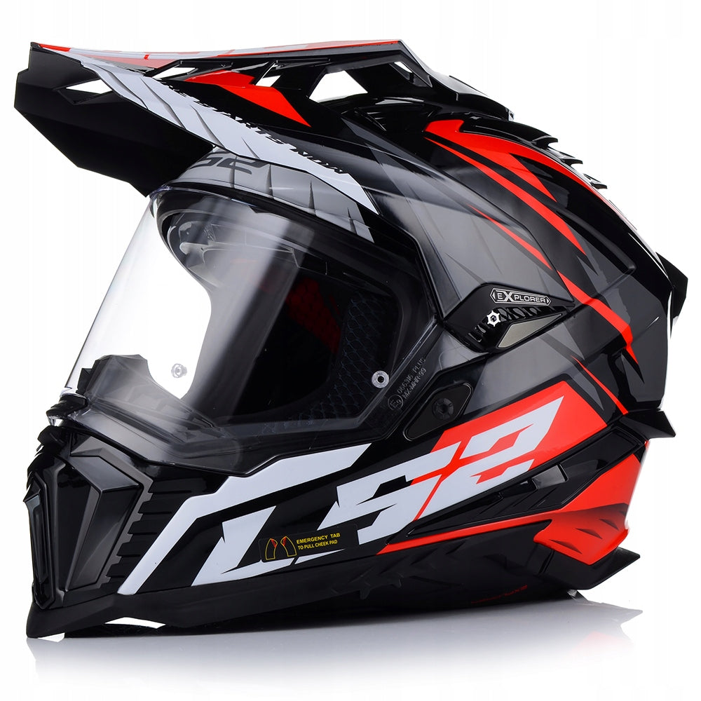 MOTORCYCLE HELMET LS2 MX701 EXPLORER SPIRE RED + PINLOCK + BLEND 22.06 Manufacturer's catalog number AK4670122325