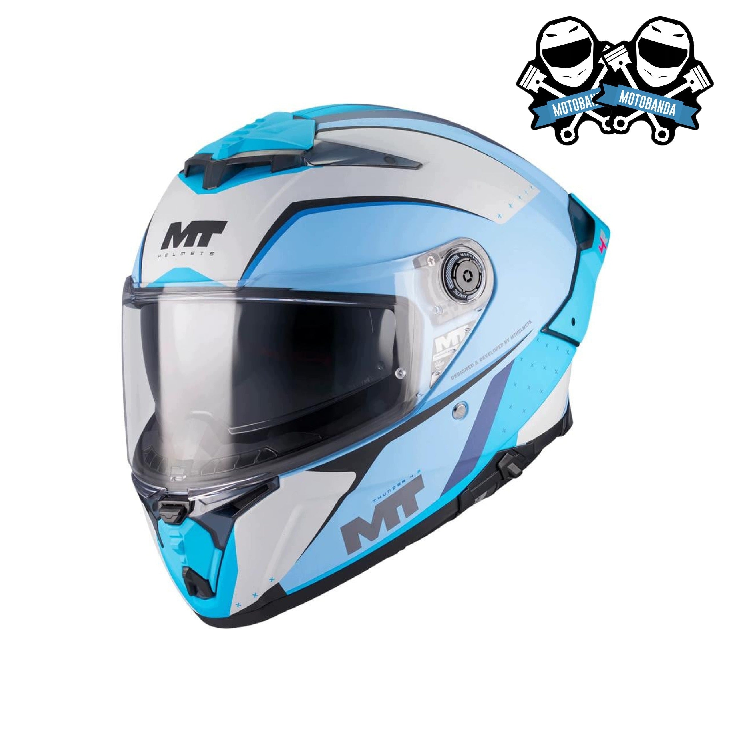 MOTORCYCLE HELMET MT THUNDER 4 R SV WITH PINLOCK BLEND SPOILER