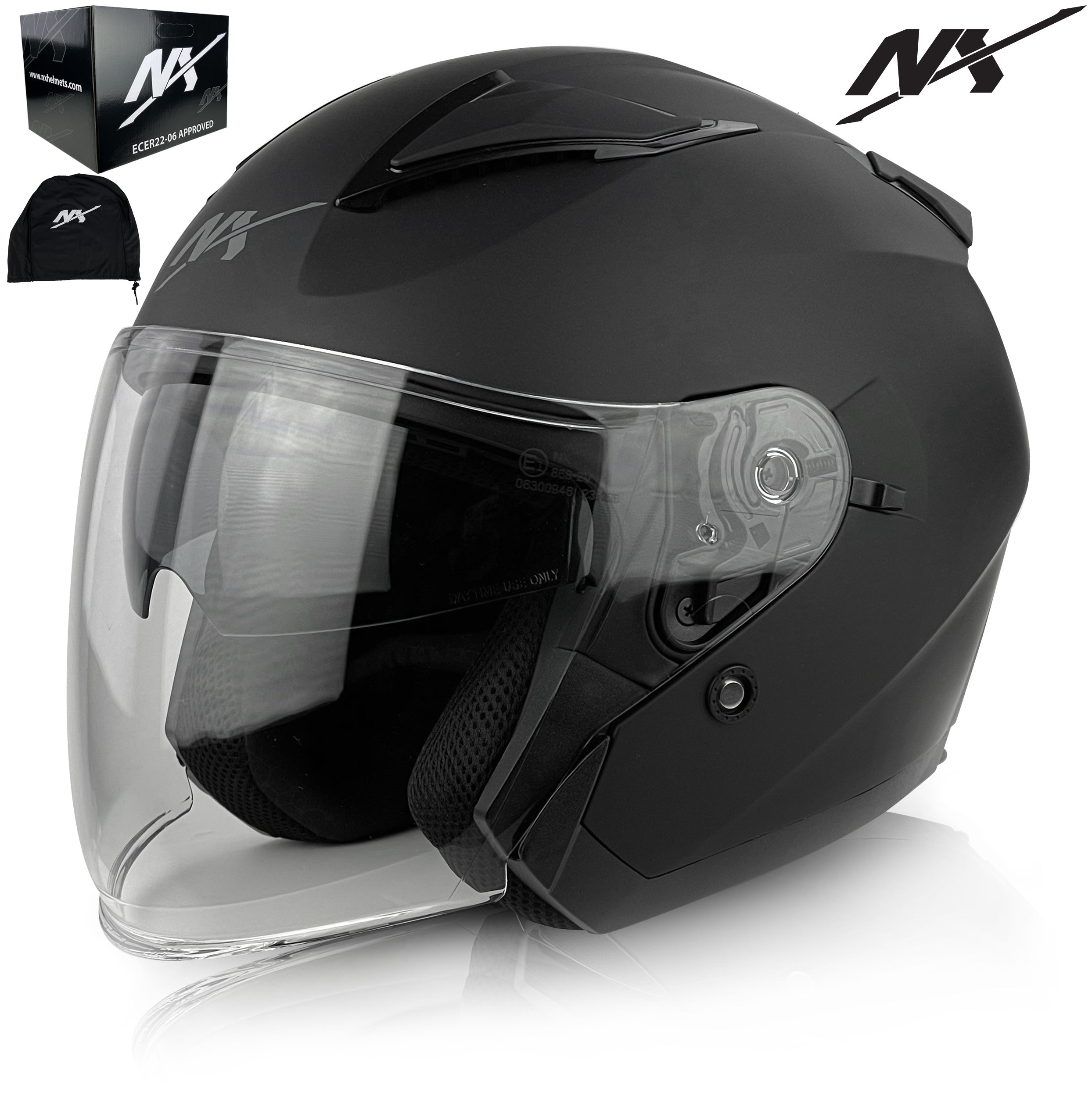 MOTORCYCLE HELMET NX CITY OPEN r.M FOR MEN'S MOTORCYCLE + SELFIE STICK r.M Manufacturer's catalog number NX CITY CZARNY M