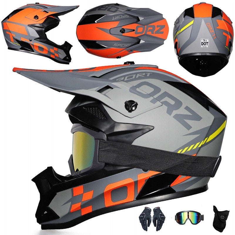 MOTORCYCLE HELMET OFF-ROAD ENDURO MOTOCROSS GLOVES GOGGLES MASK S-XL