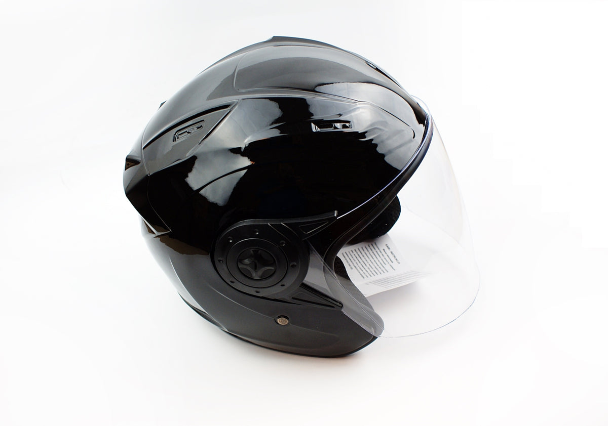MOTORCYCLE HELMET OPEN GLOSS SCOOTER CHOPPER L