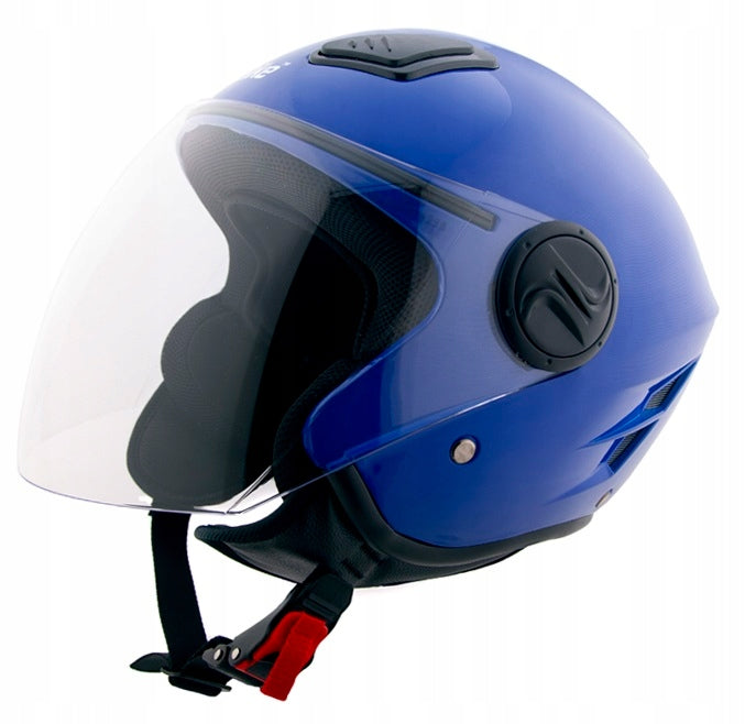 MOTORCYCLE HELMET OPEN JET SCOOTER BIKE MOTOR BLUE M HOMOLOGATION ECE