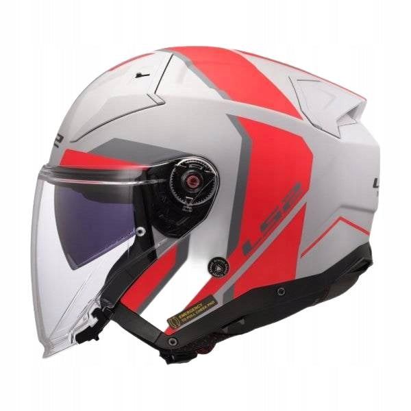 MOTORCYCLE HELMET OPEN LS2 OF603 INFINITY II FOCUS M.GREY RED-06 L Manufacturer LS2
