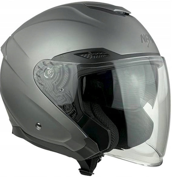 MOTORCYCLE HELMET OPEN NAXA S30 r.XXL + BLENDA glass scooter titanium grey