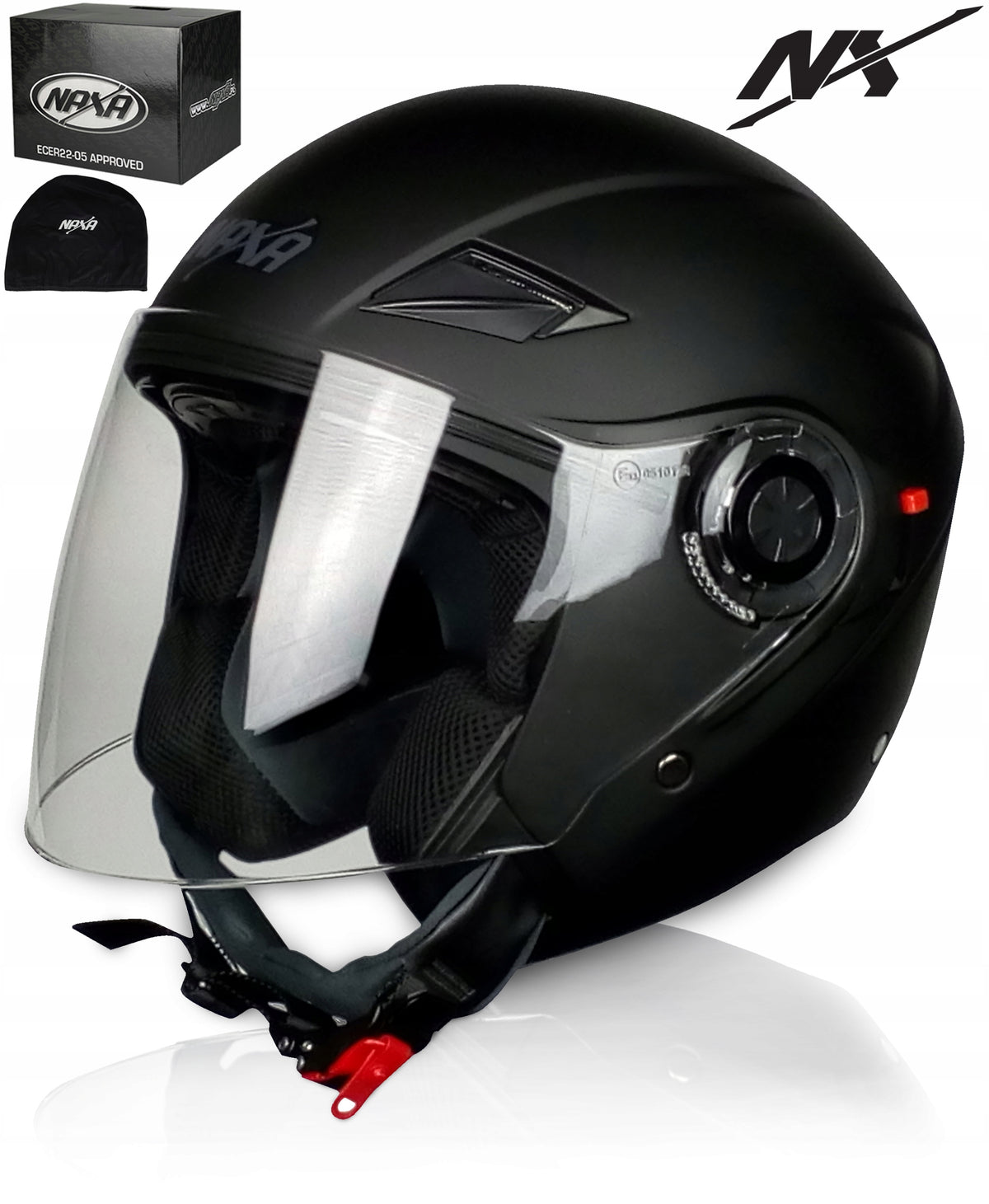 MOTORCYCLE HELMET OPEN SCOOTER NAXA S21 rS + SUN BLADE