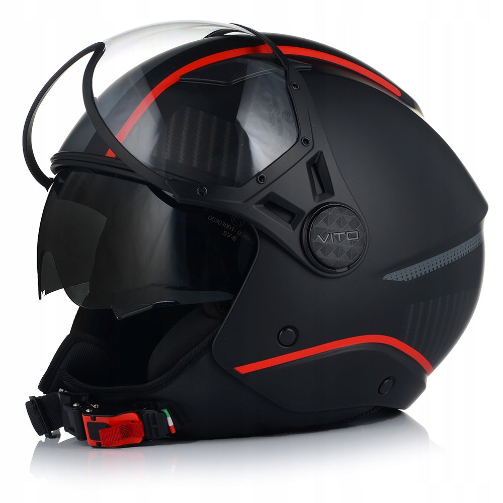 MOTORCYCLE HELMET OPEN | VITO LAVORI | CHOPPER ECE 22/06 SCOOTER + BLENDA Packaging status original