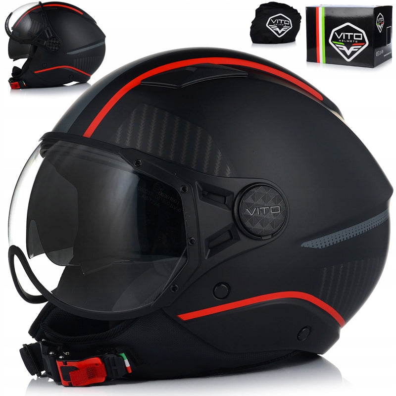 MOTORCYCLE HELMET OPEN | VITO LAVORI | CHOPPER ECE 22/06 SCOOTER + BLENDA
