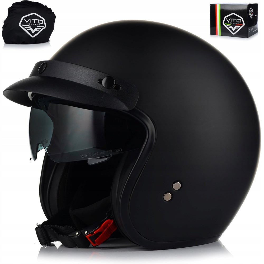 MOTORCYCLE HELMET OPEN | VITO SPECIAL | CHOPPER CRUISER + VISOR + BLEND