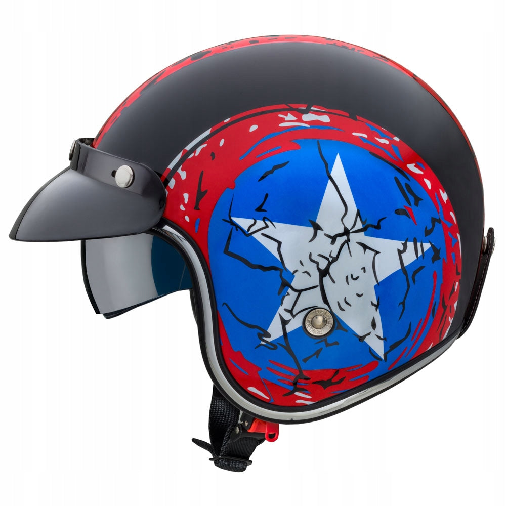 MOTORCYCLE HELMET OPEN W-TEC CAFE RACER JET RETRO VINTAGE BLENDA ECE XS Manufacturer W-tec