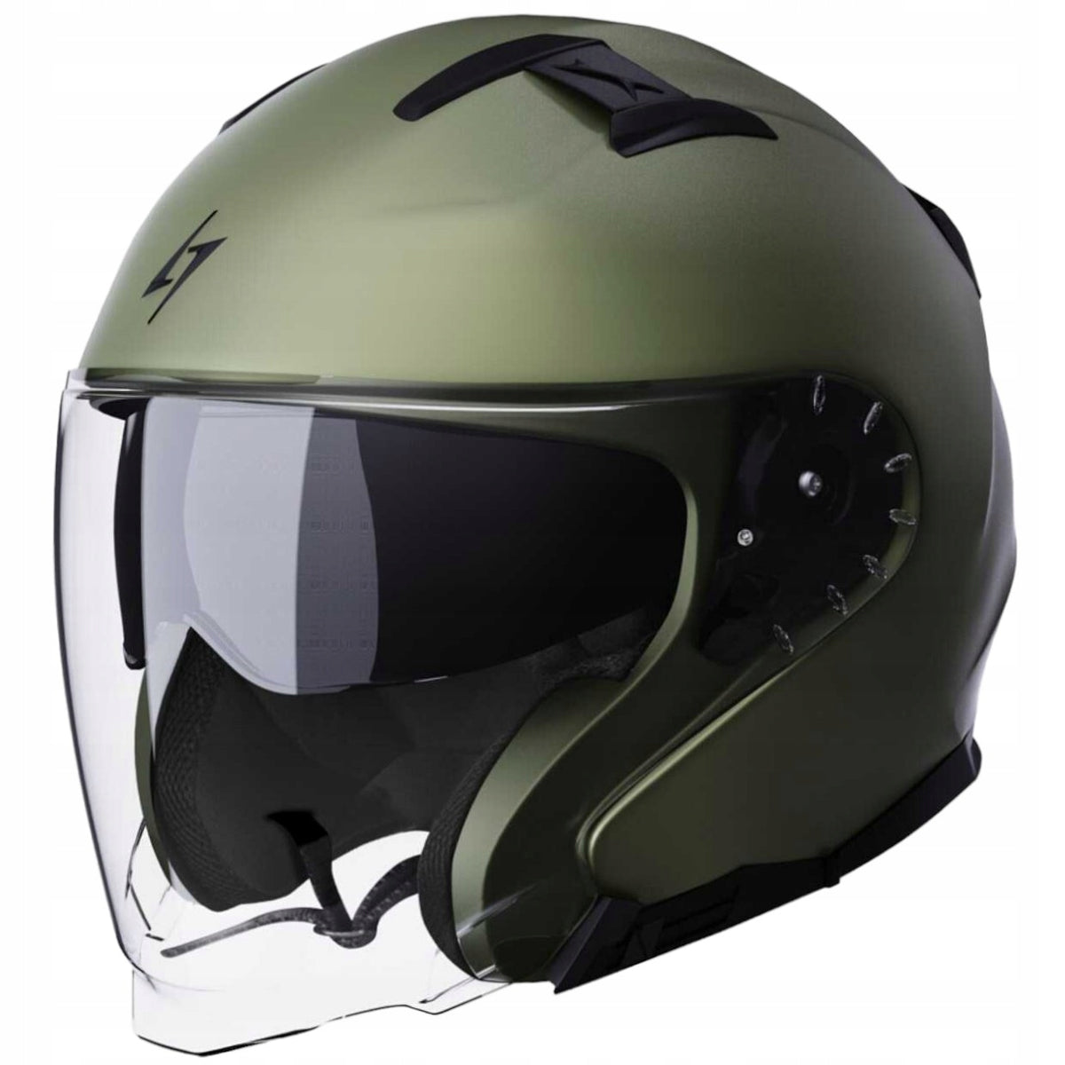 MOTORCYCLE HELMET RIVAL KAKI MATT LG