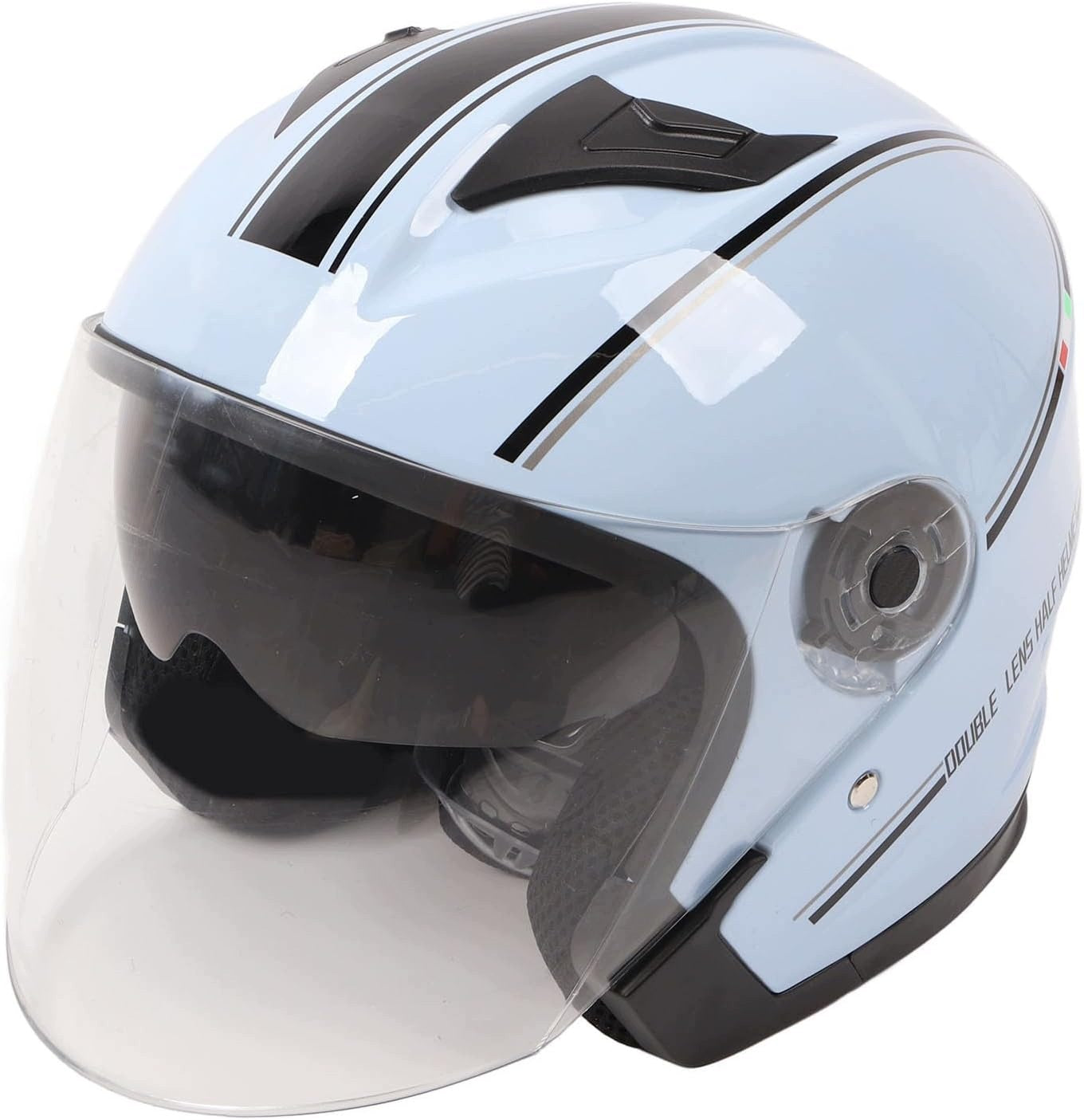 MOTORCYCLE HELMET SEMI-FACE LIGHT ABS OPEN WINDPROOF